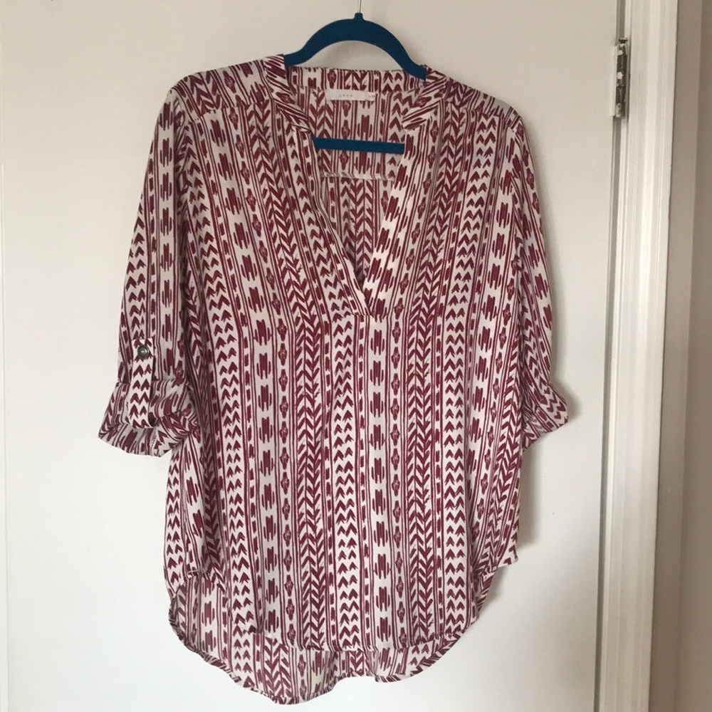 Red and white shirt